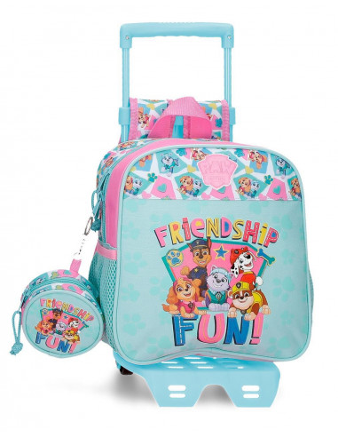 MOCHILA ADAP. 25CM. C/CARRO PAW PATROL FRIENDSHIP FUN